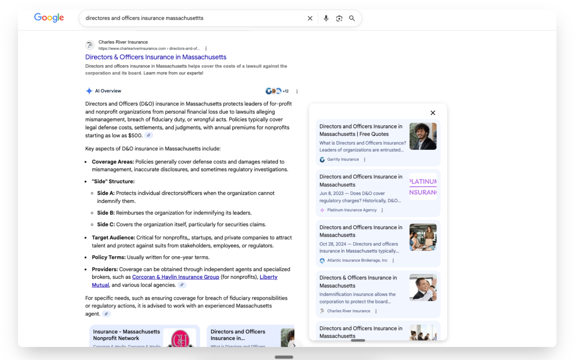 Directors & Officers Insurance Massachusetts