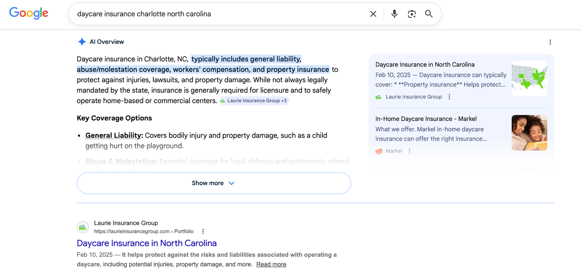 Daycare Insurance Charlotte North Carolina